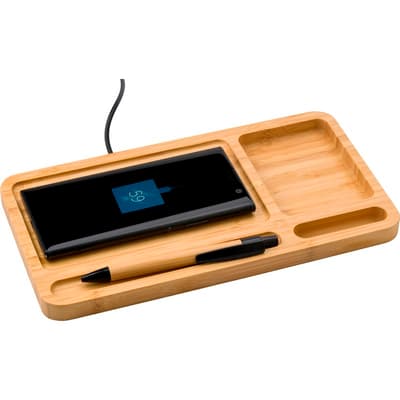 The Faye - Bamboo desk organiser and charger