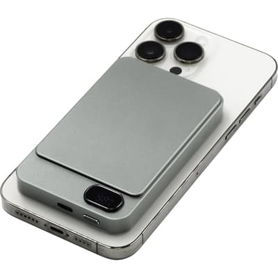 The Powerwave 5 - BrandCharger recycled aluminium wireless power bank (5,000 mAh)
