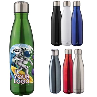 The Evia - Recycled stainless steel double walled bottle (500ml)