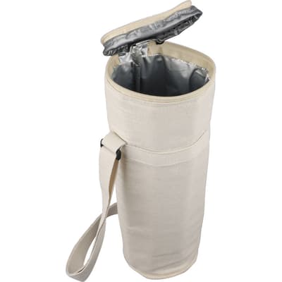The Eugene - Recycled cotton cooler bag for one bottle. (270gsm/7.96oz)