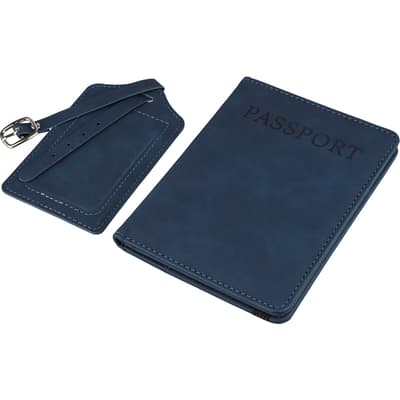 The Zani - Recycled PU passport holder and luggage tag