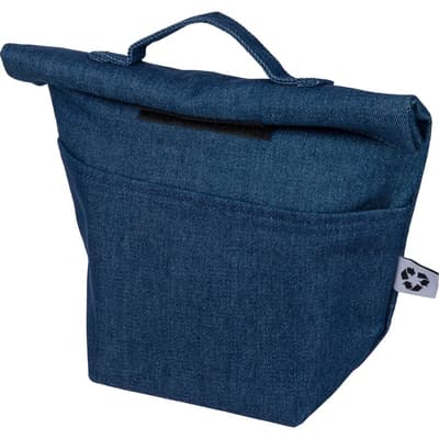 The Mira - Recycled denim cooler roll-top bag