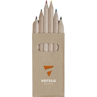 Six coloured pencils