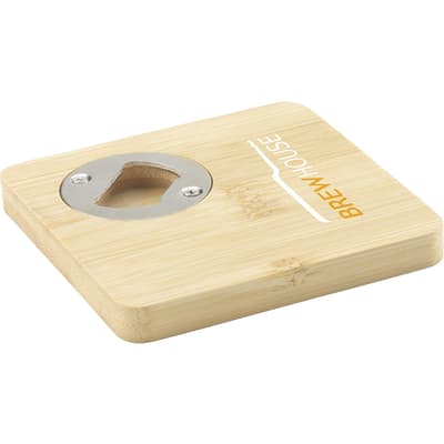 The Piazza - Bamboo coaster & bottle opener