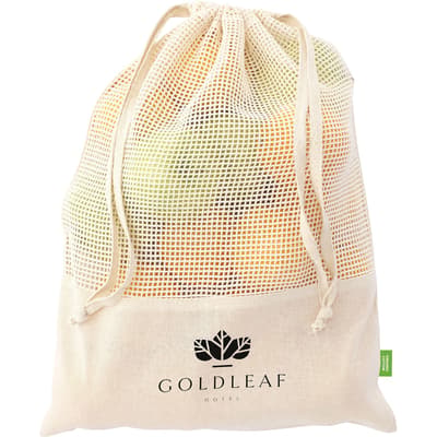 Organic cotton mesh fruit bag (120gsm/3.5oz)
