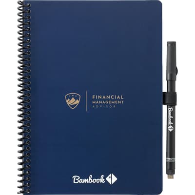 Bambook notebook with dot grid paper & pen loop (approx. A5)