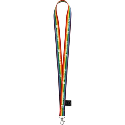 Rainbow RPET lanyard