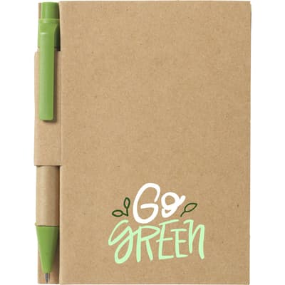 Recycled mini notebook and pen (approx A7)