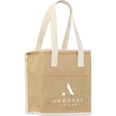 The Agra - Jute and cotton cooler bag