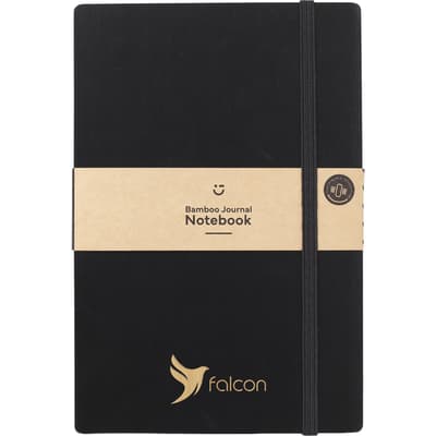 Bamboo cover notebook with naked spine (approx. A5)