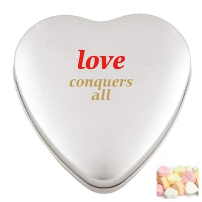 The Writtle - Large heart tin with fruit heart sweets