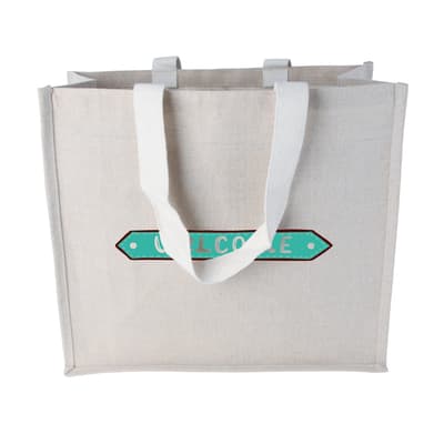 The Tiber - Canvas shopper with woven handles