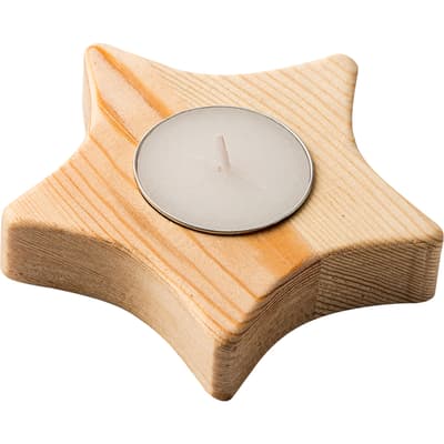 The Star - Wooden candle