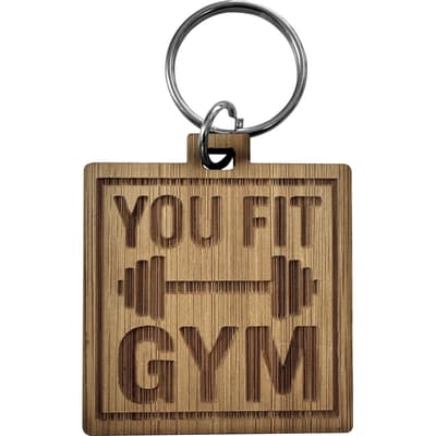 The Terren - Bamboo keyring (Square)