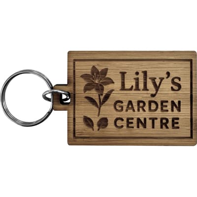 The Elora - Bamboo keyring (Rectangle - Short)