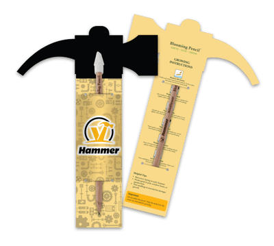 Blooming Pencil with Hammer Shaped Backing Card