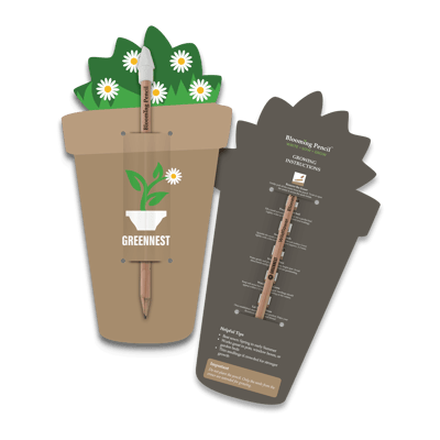 Blooming Pencil with Plant Pot Shaped Backing Card