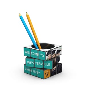 Promotional Rubik's Pen Pot desk accessory