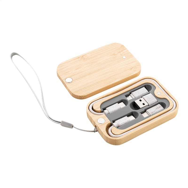 Branded USB charger cable set