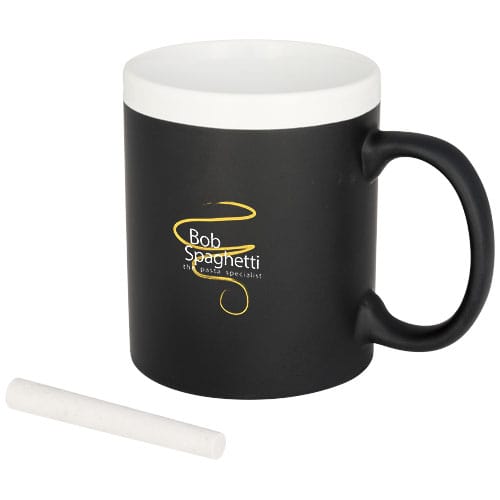 Promotional Chalk-write 330 ml ceramic mug
