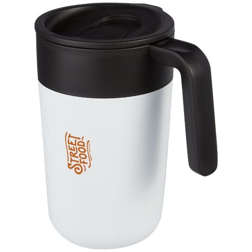 Custom Printed Nordia 400 ml double-wall recycled mug