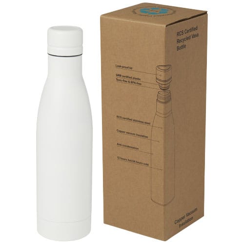 Custom Printed Vasa 500 ml RCS certified recycled stainless steel copper vacuum insulated bottle