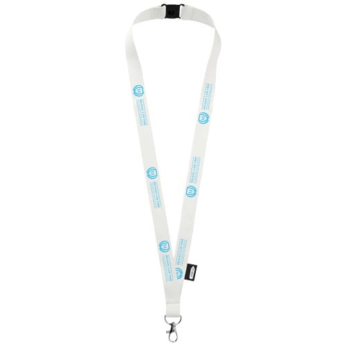 Custom Branded Tom recycled PET lanyard with breakaway closure
