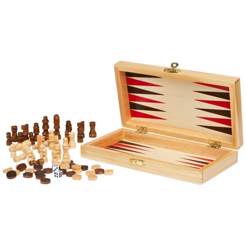Custom Printed Mugo 3-in-1 wooden game set