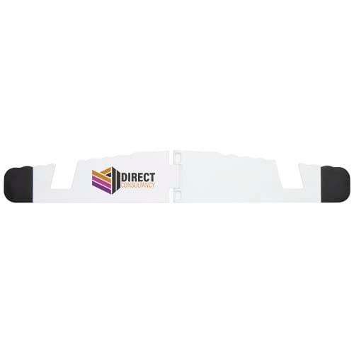 Branded Buna recycled plastic foldable tablet and phone stand