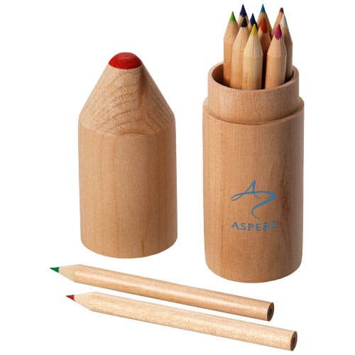 Promotional Bossy 12-piece coloured pencil set