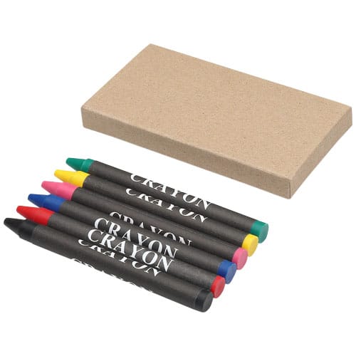 Promotional Ayo 6-piece coloured crayon set