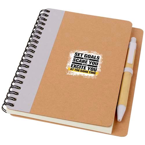 Promotional Priestly recycled notebook with pen