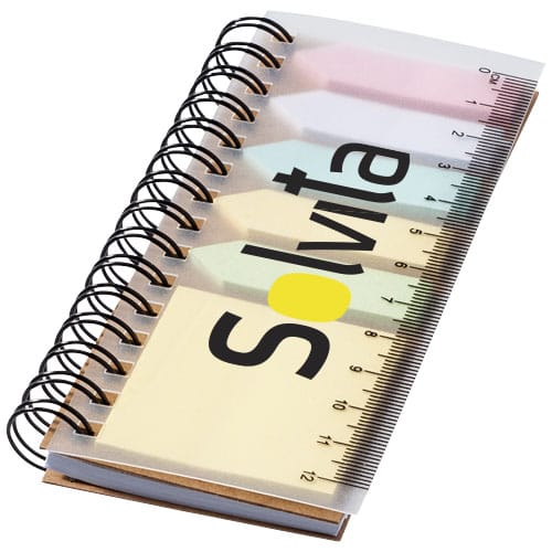 Promotional Spinner spiral notebook with coloured sticky notes