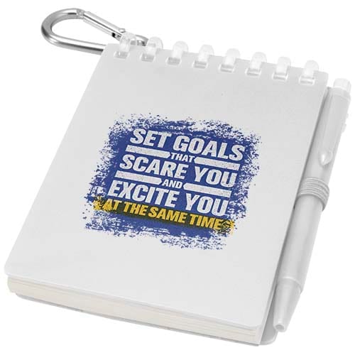 Promotional Lig Mini recycled outdoor soft cover notebook and ballpoint pen set (black ink)
