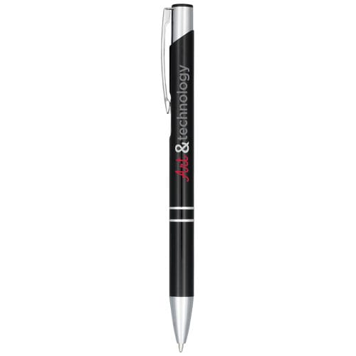 Promotional Moneta anodized aluminium click ballpoint pen (blue ink)