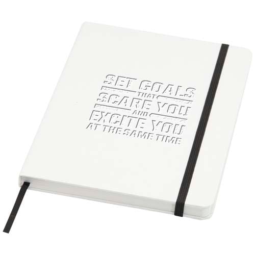 Promotional Holm A5 stone paper hard cover notebook with lined pages