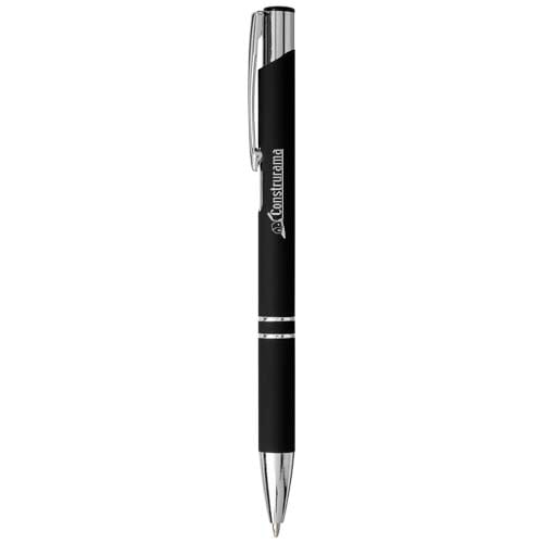 Promotional Moneta soft touch ballpoint pen (black ink)