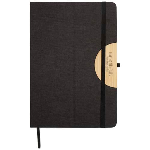 Promotional Laura A5 hard cover notebook and ballpoint pen gift set (black ink)