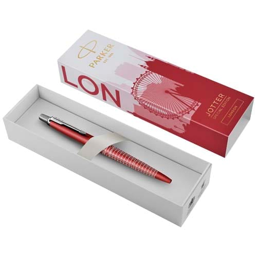 Promotional Parker Jotter SE Global Icons colour trim ballpoint pen (blue ink)