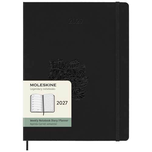 Promotional Moleskine hard cover 12 month XL weekly planner