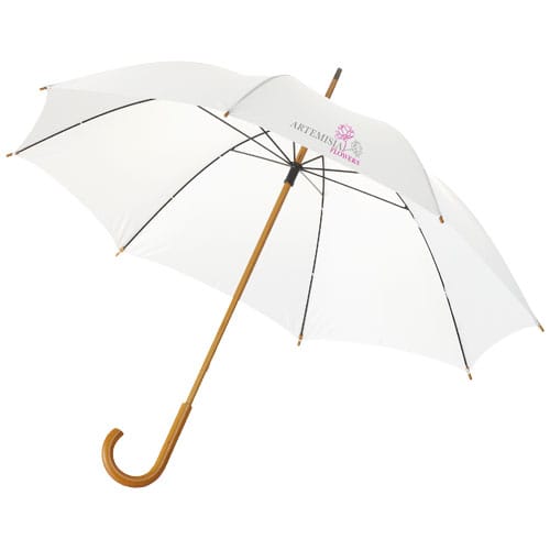 Promotional Jova 23" umbrella with wooden shaft and handle