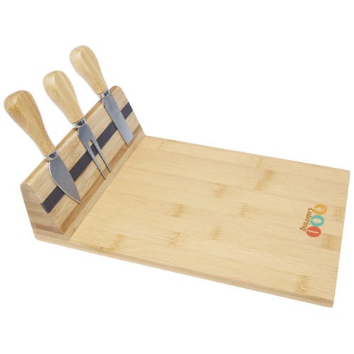 Promotional Mancheg bamboo magnetic cheese board and tools