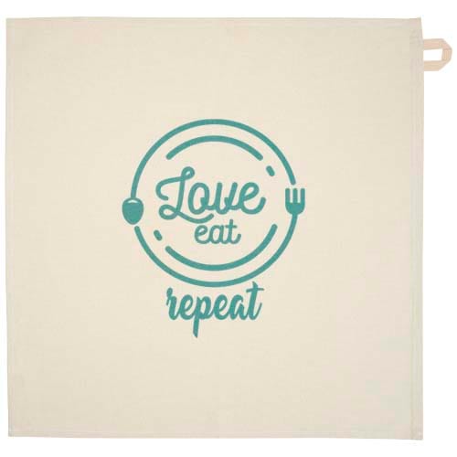 Branded Alora 200 g/m² recycled cotton kitchen towel