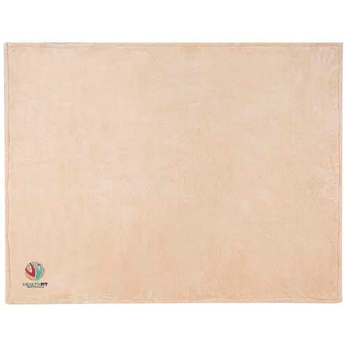 Branded Ashen GRS recycled sherpa blanket