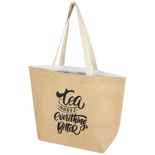 Custom Branded Juta 300 g/m² jute cooler tote bag 12L