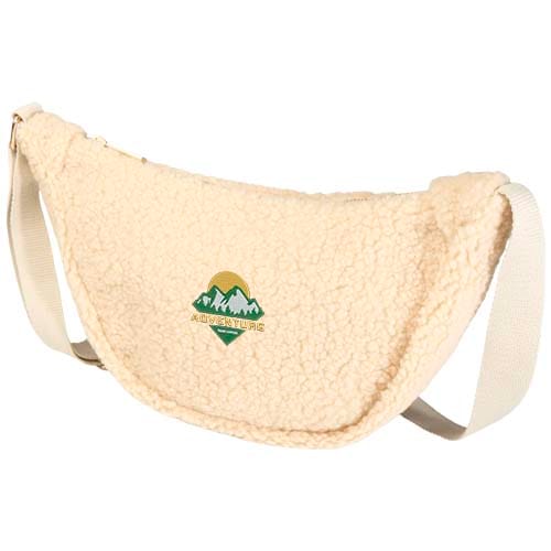 Custom Branded Bear GRS recycled sherpa crossbody bag 3L