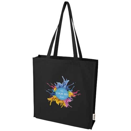 Custom Branded Odisha 180 g/m² OCS organic full gusset tote bag 14L 