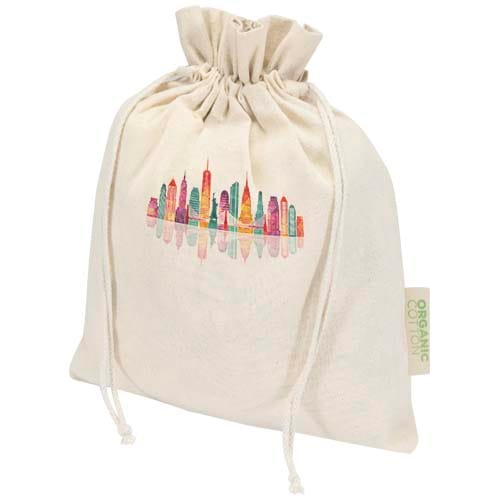Custom Branded Odisha 140 g/m² OCS organic gift bag - 30 x 25 cm
