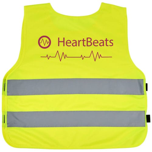 Custom Branded RFX™ Marie XS safety vest with hook&loop for kids age 7-12