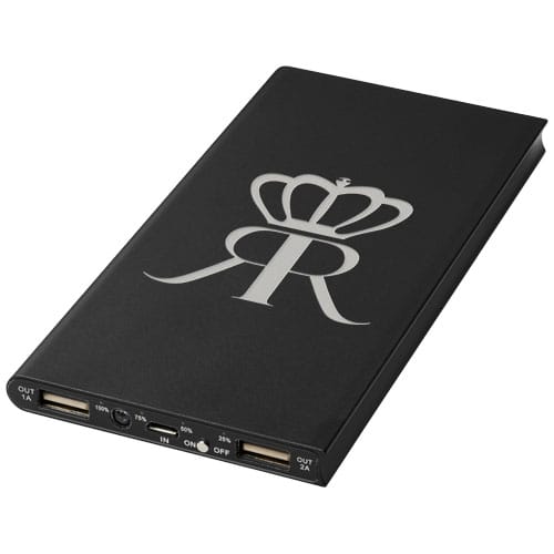 Branded Plate 8000 mAh aluminium power bank